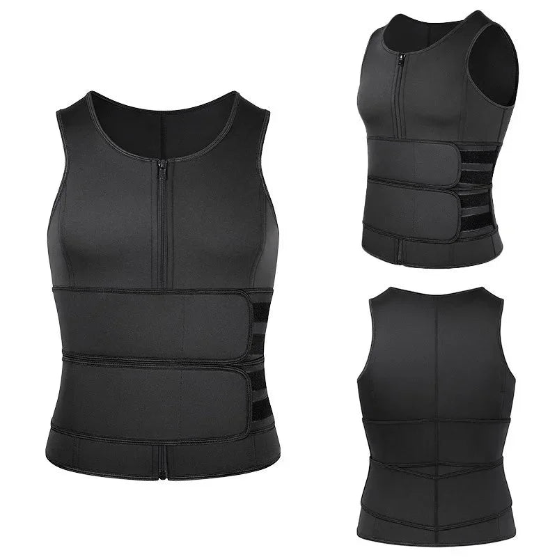 Body Shaper Waist Trainer Sauna Vest XXL - Double Belt