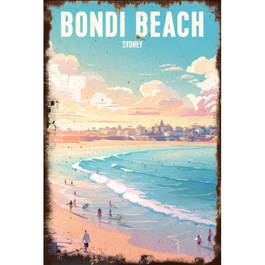 Bondi Beach Wall Art 20x30cm - Home & Garden > Wall Art >