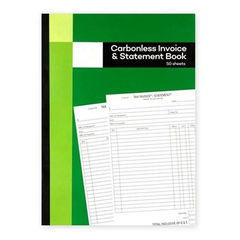 Book Carbonless Invoice & Statement 12x A4 50 Sheets