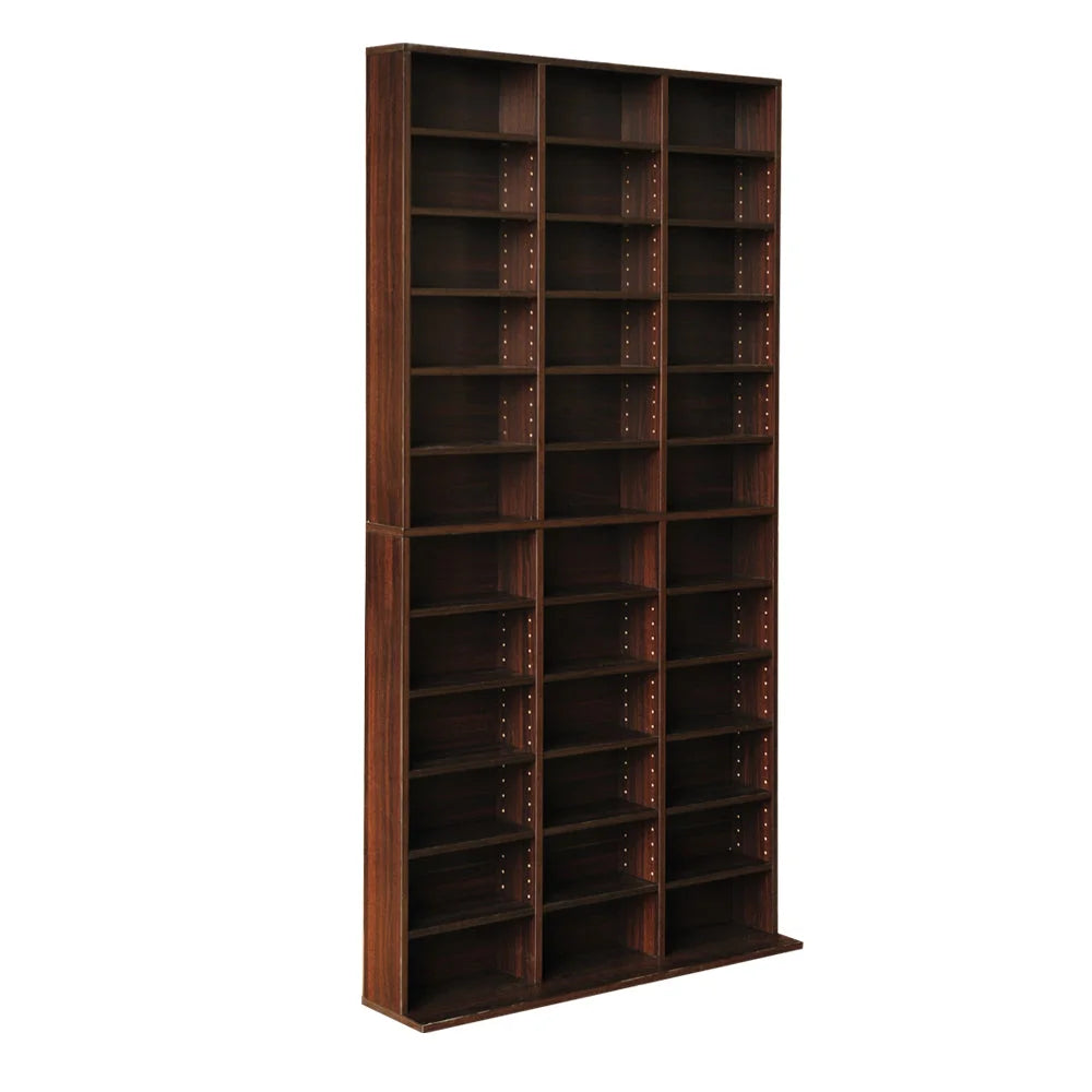 Book Storage Shelf Rack Adjustable Unit Espresso 169
