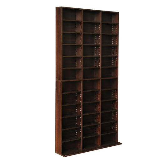 Book Storage Shelf Rack Adjustable Unit Espresso - Home &