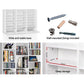 Book Storage Shelf Rack Adjustable Unit White - Home &