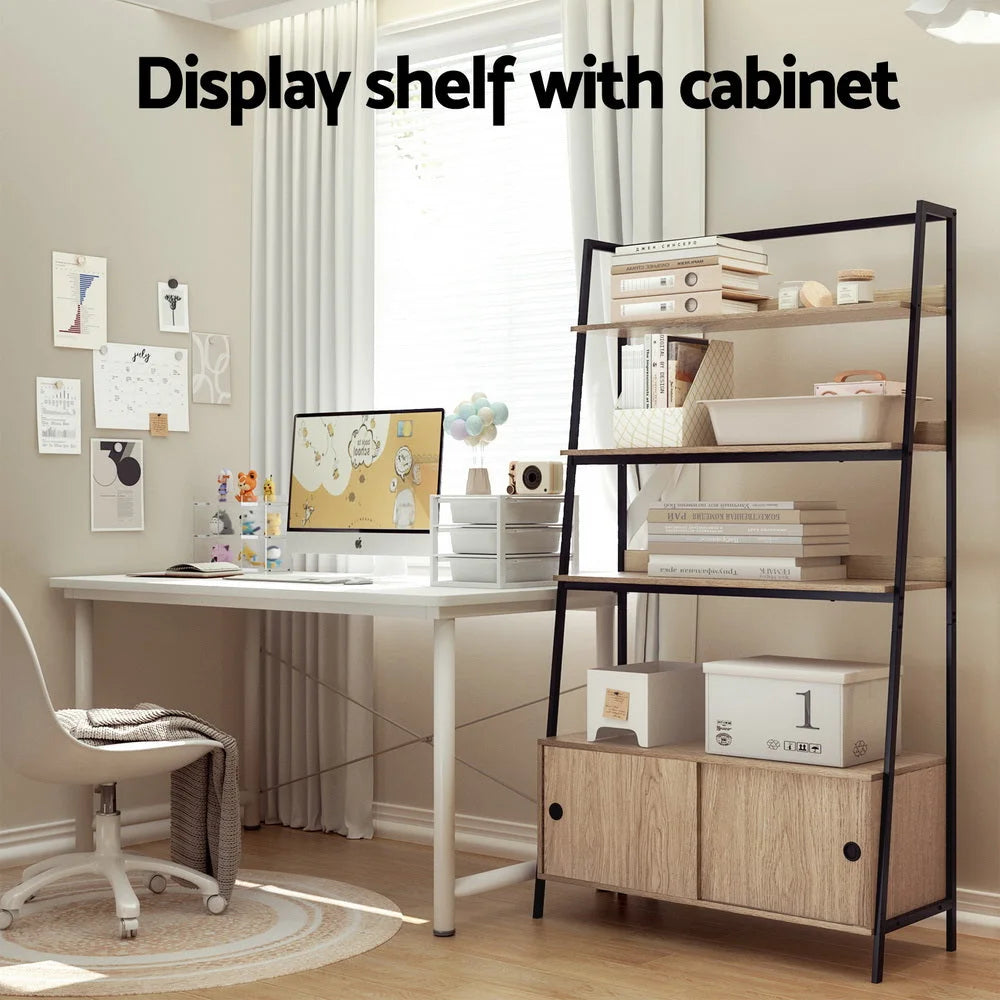 Bookshelf 5-Tier Cube Cabinet - MIRA Oak - Furniture