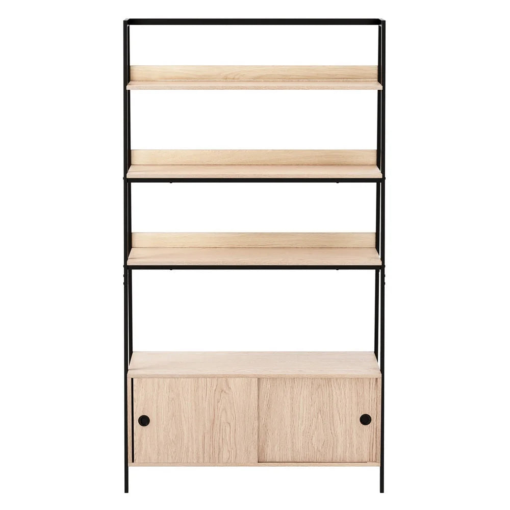 Bookshelf 5-Tier Cube Cabinet - MIRA Oak - Furniture