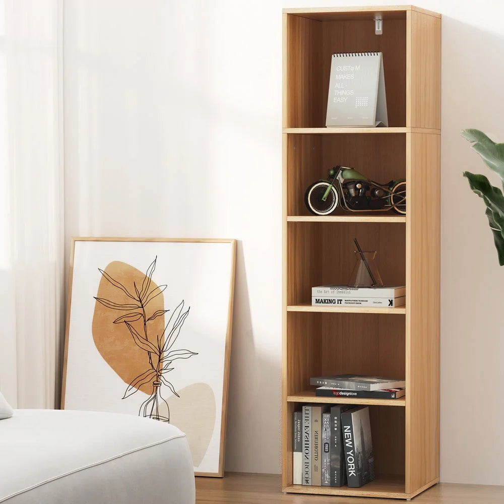 Bookshelf 5-Tier MILO - Pine