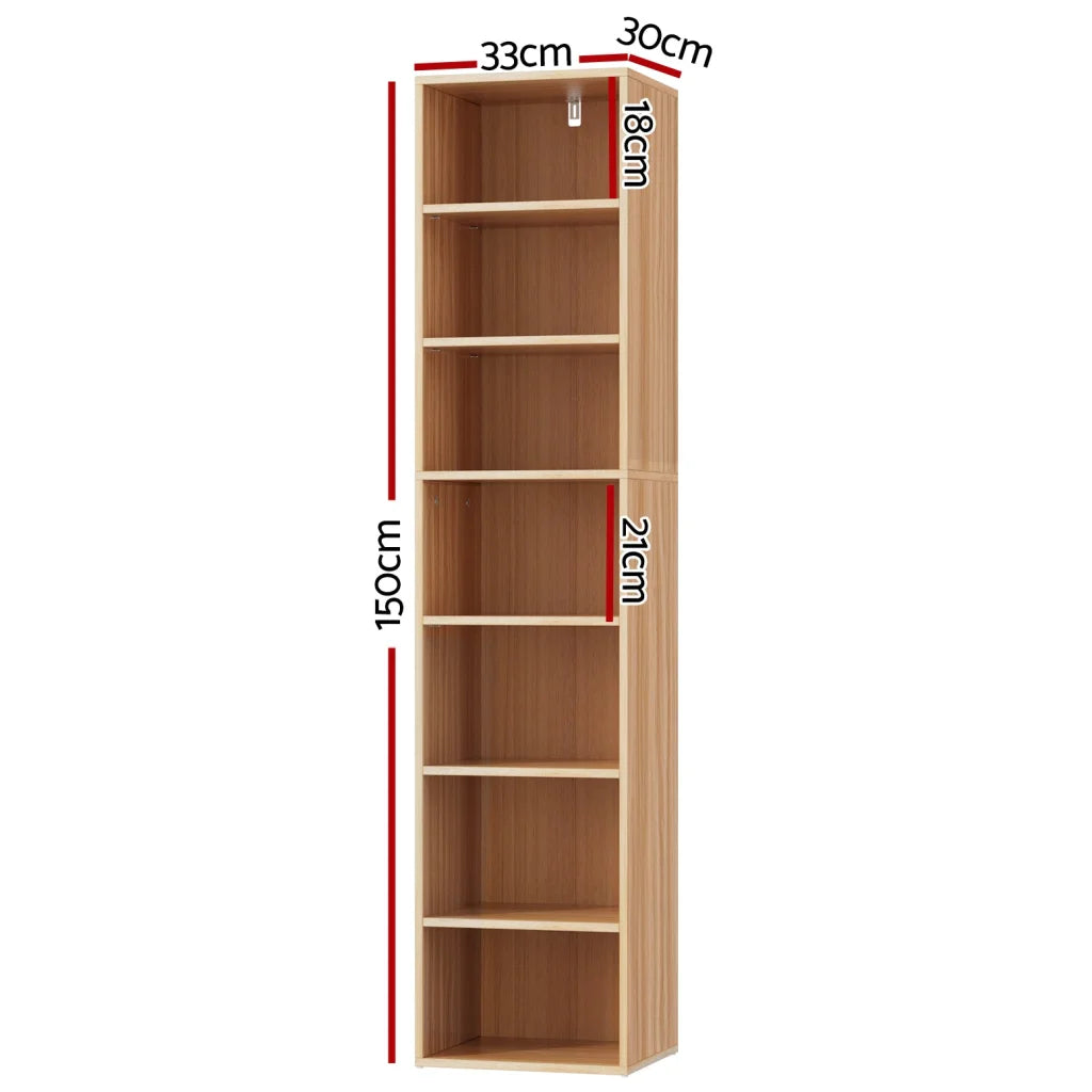 Bookshelf 7-Tier MILO - Pine