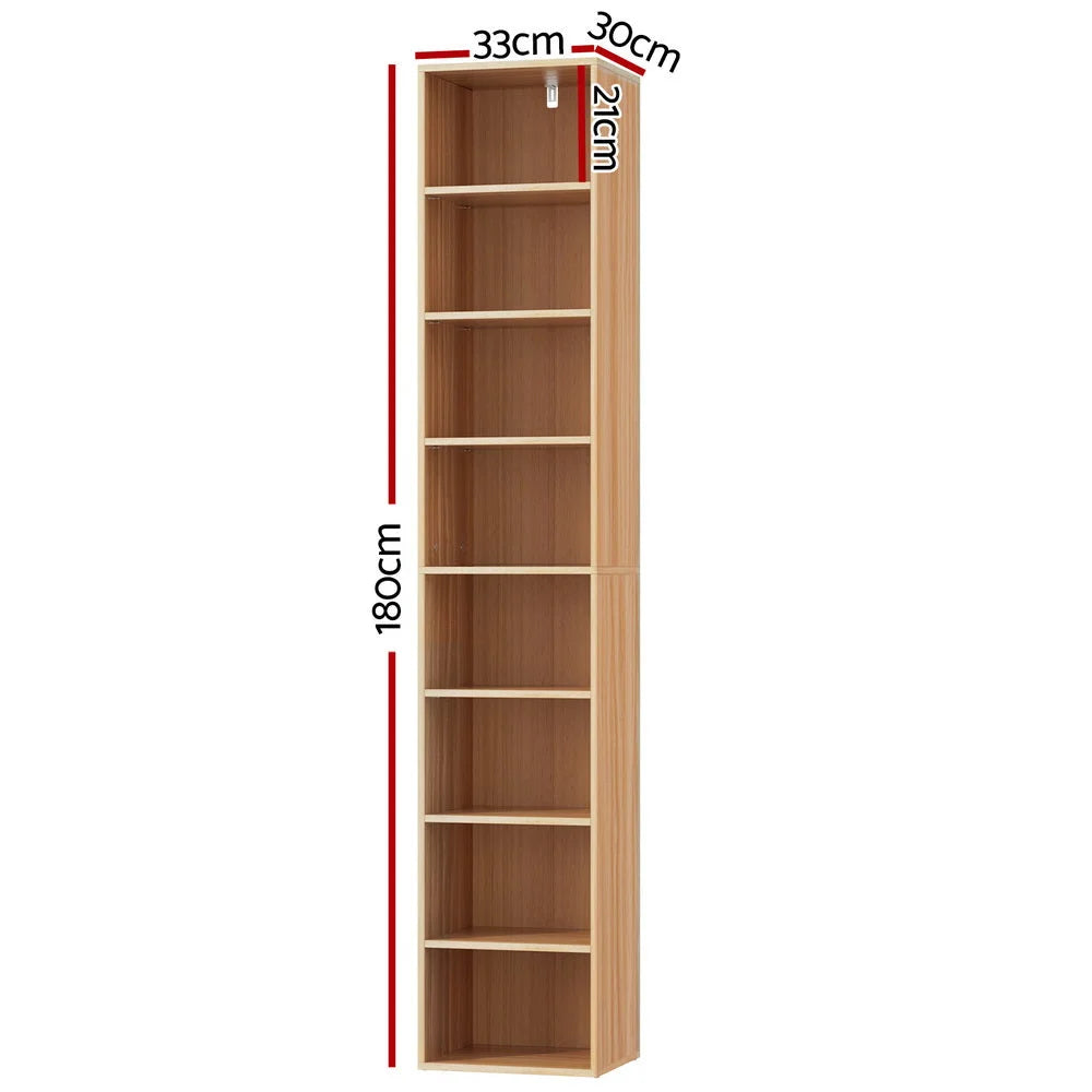 Bookshelf 8-Tier MILO - Pine