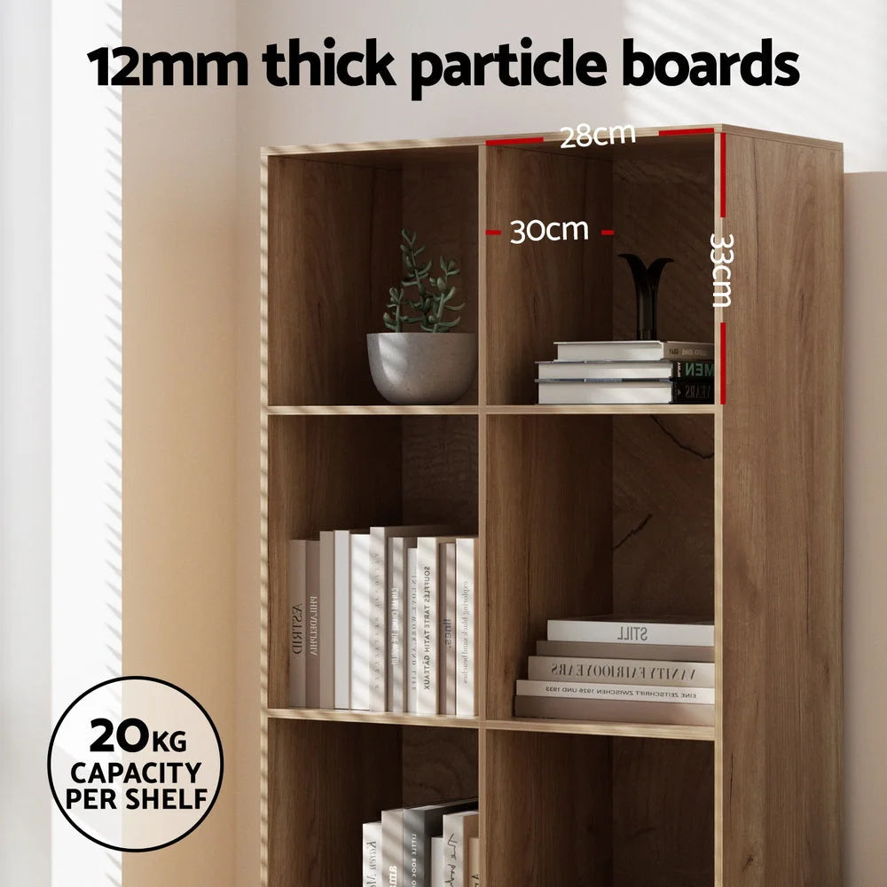 Bookshelf Bookcase 4-Tiers LEOR - Walnut - Furniture