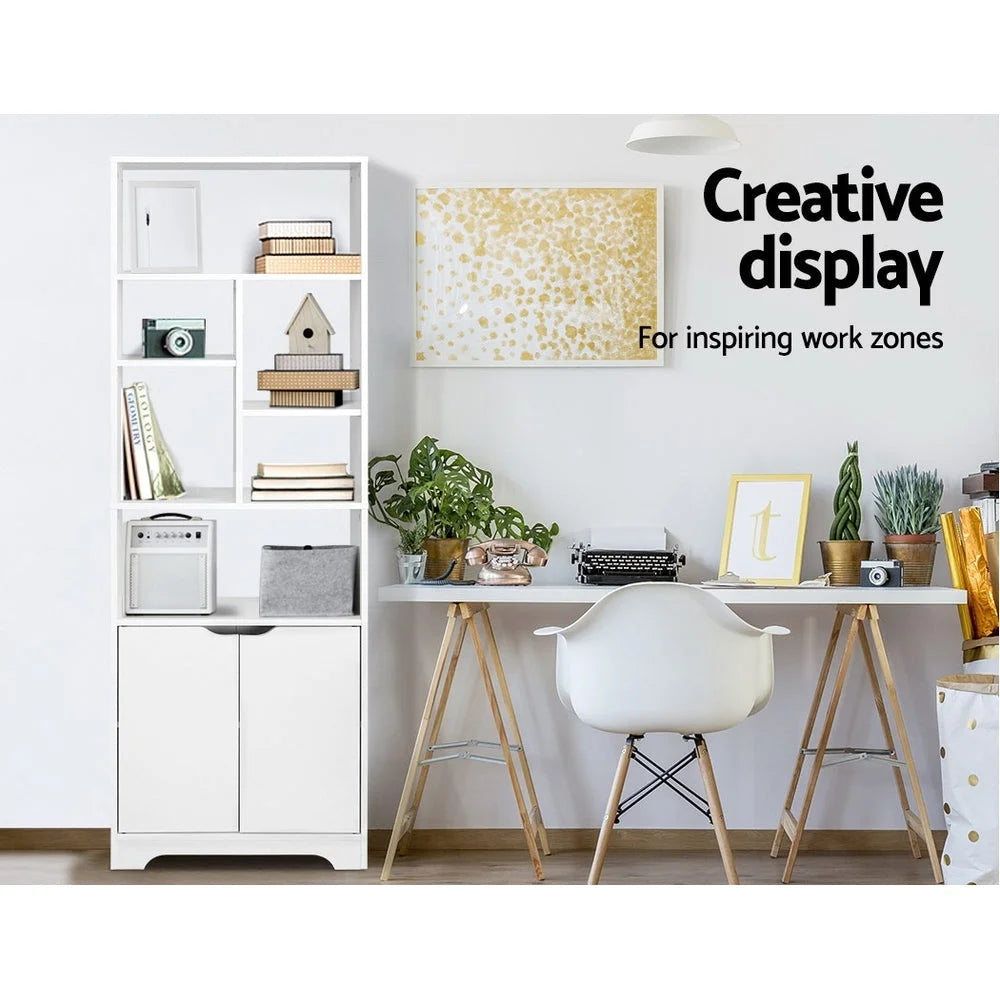 Bookshelf Display Shelf Adjustable Storage Cabinet Bookcase