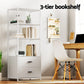 White 152cm bookshelf with rotating shelf tower and square compartments