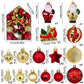Boot Cut 72-Piece Christmas Bauble Set - Hand-Painted House