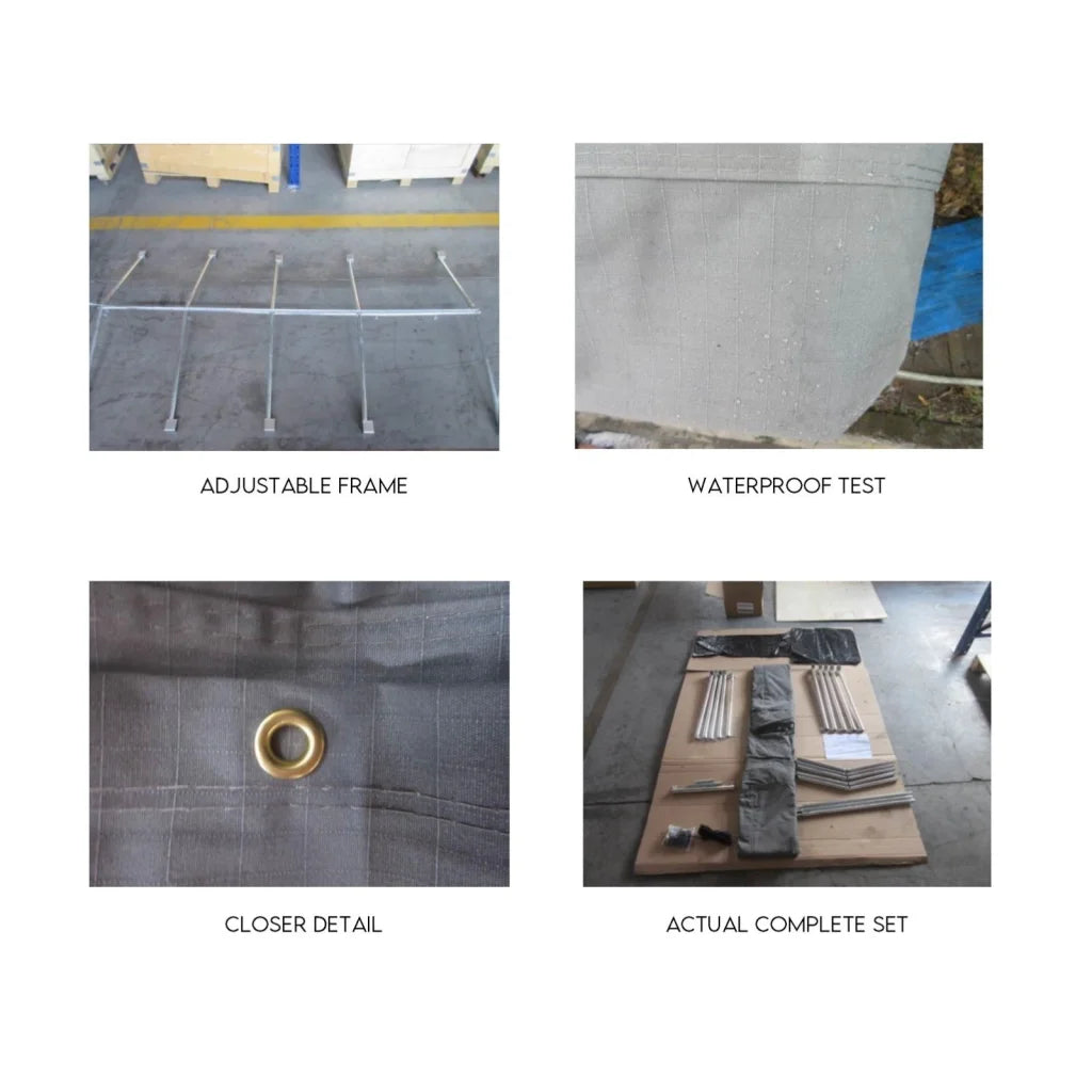 Box Cage Trailer Cover Canvas Tarp for 7x4 ft with 600mm