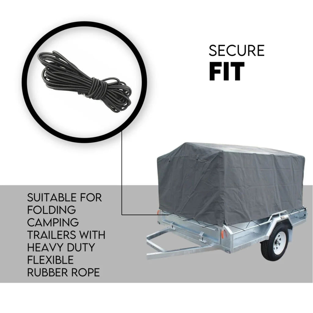Box Cage Trailer Cover Canvas Tarp for 7x4 ft with 600mm