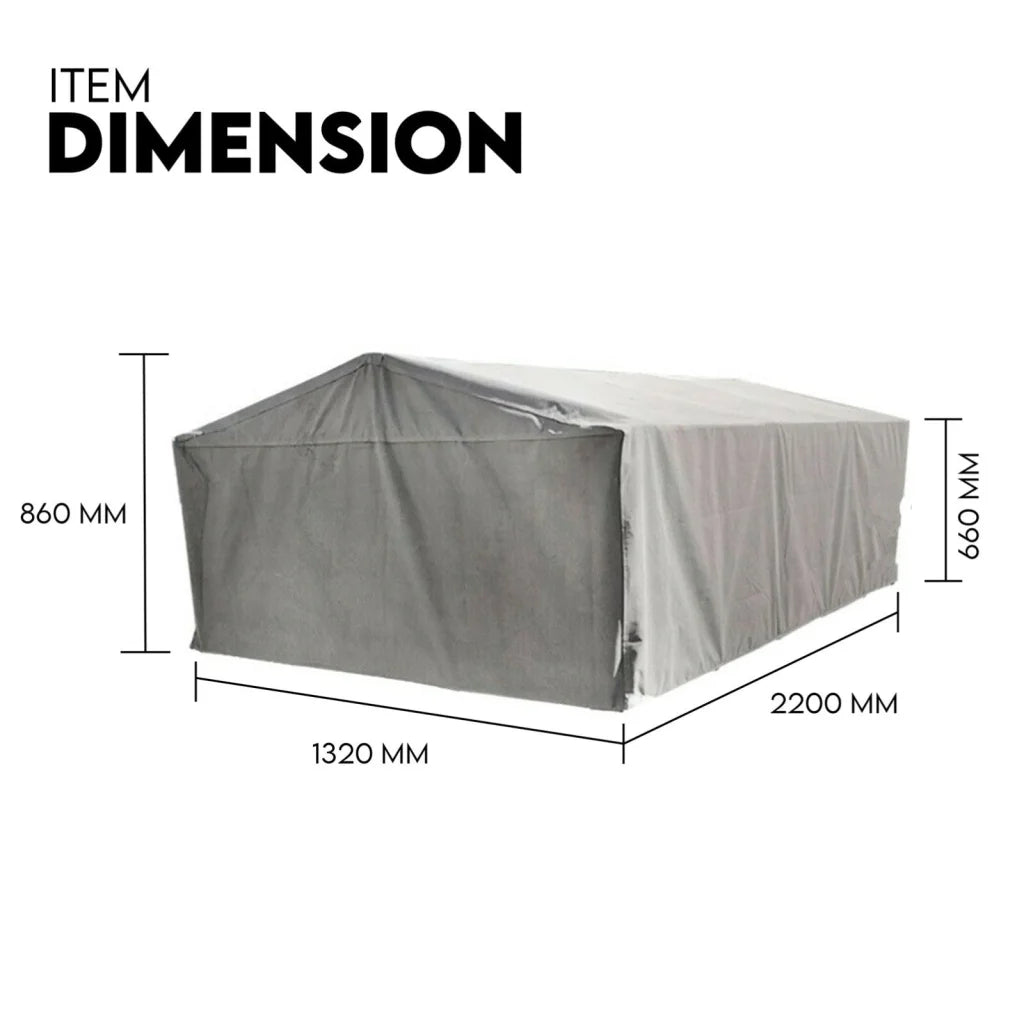 Box Cage Trailer Cover Canvas Tarp for 7x4 ft with 600mm