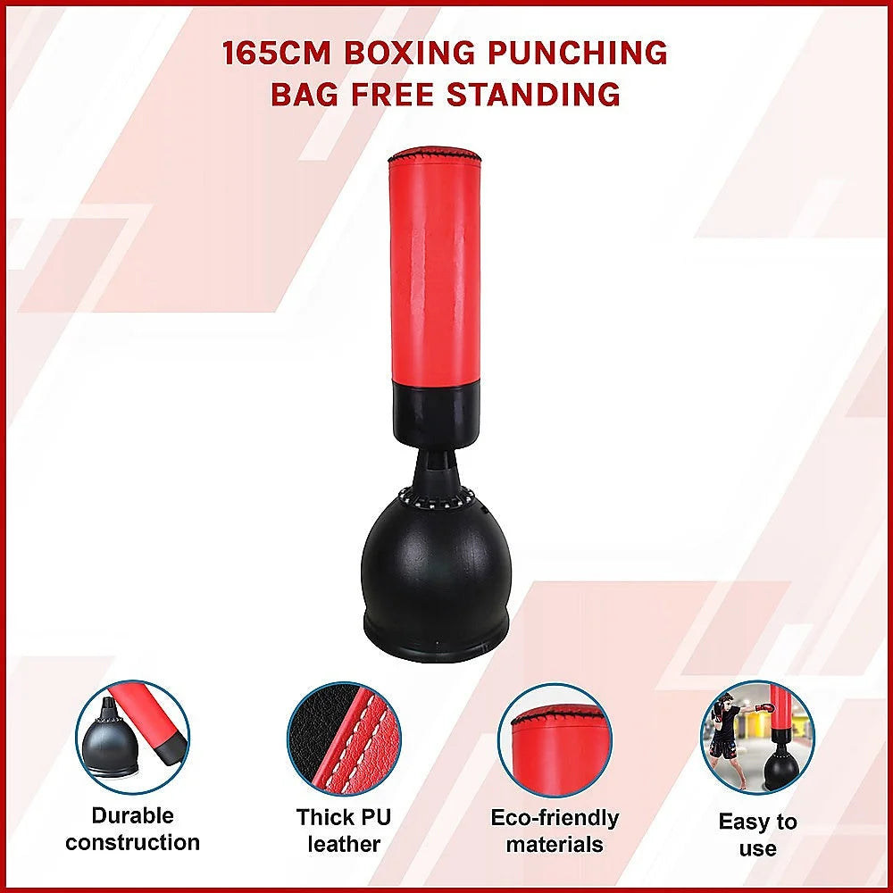 Boxing Punching Bag 165cm Free Standing - Sports & Fitness