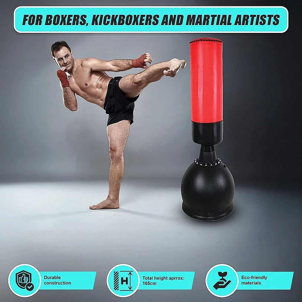 Boxing Punching Bag 165cm Free Standing - Sports & Fitness