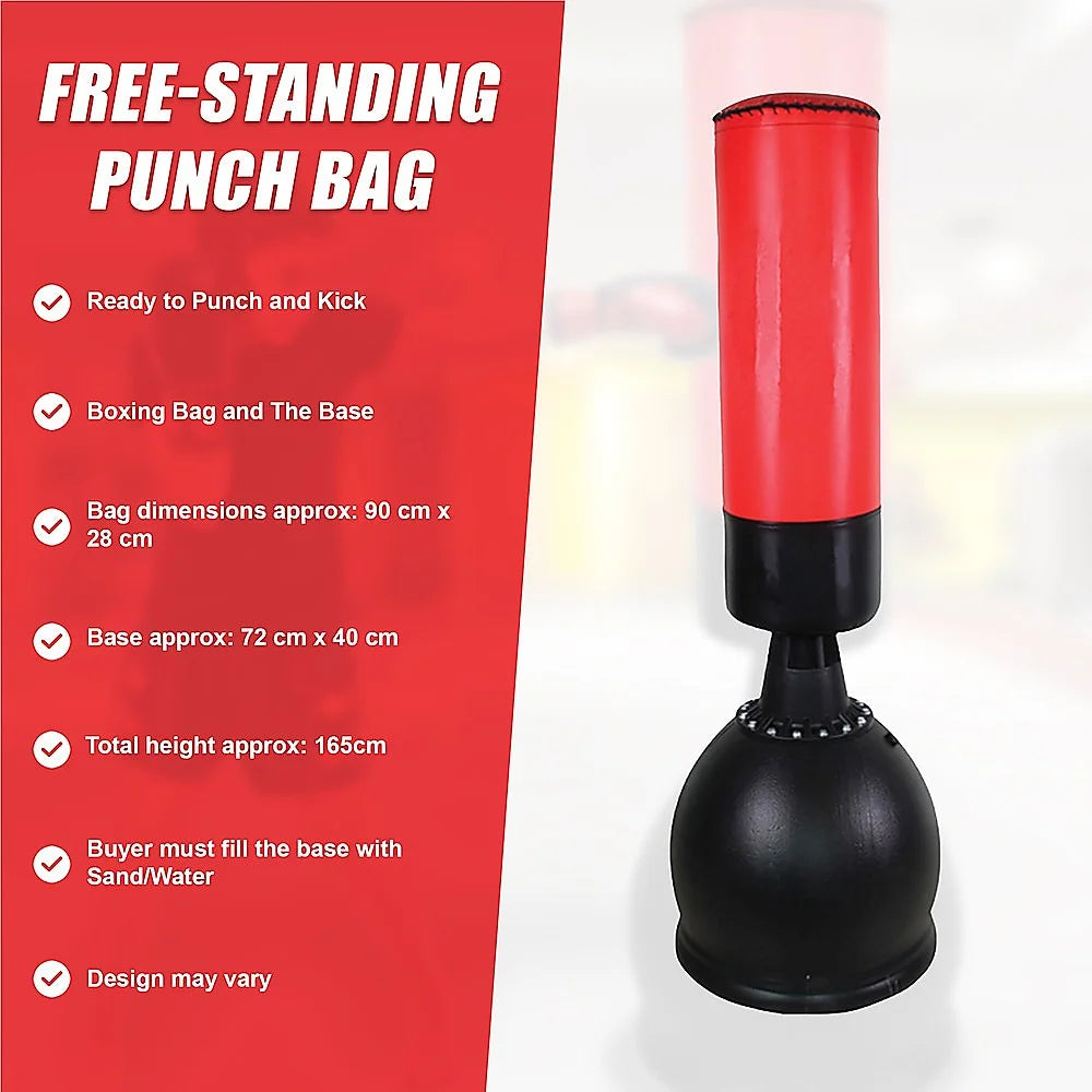 Boxing Punching Bag 165cm Free Standing - Sports & Fitness