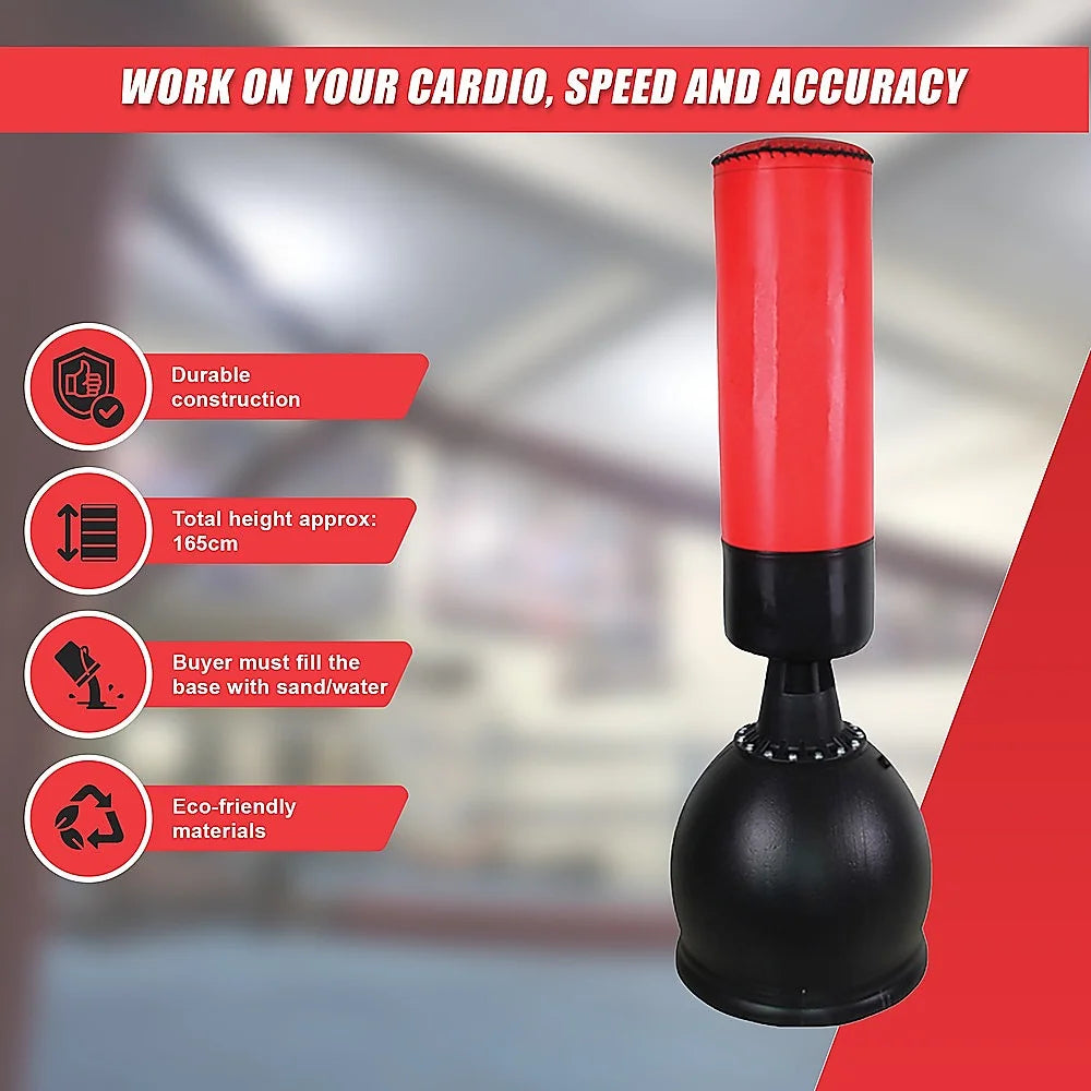 Boxing Punching Bag 165cm Free Standing - Sports & Fitness