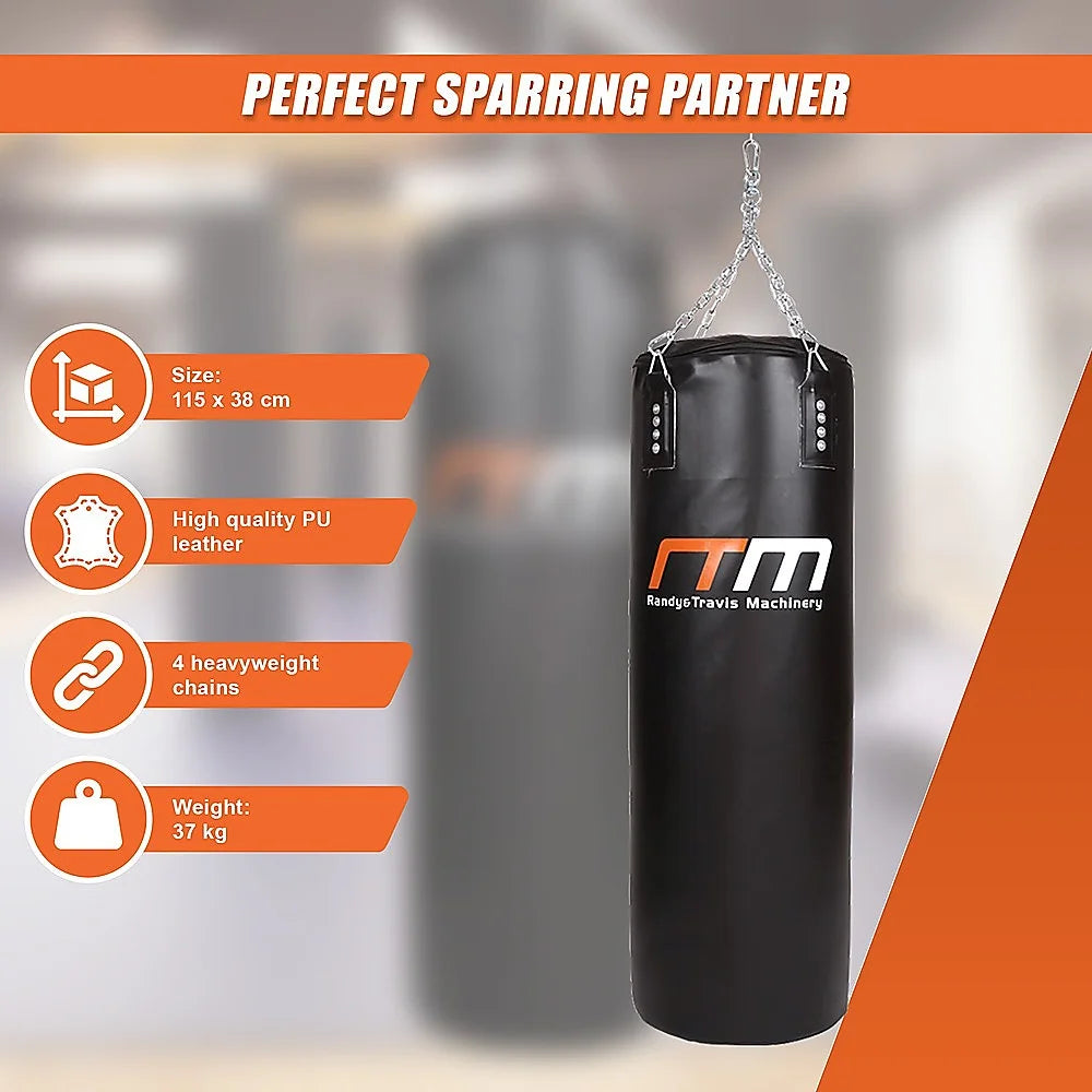 Boxing Punching Bag 37kg Heavy Duty Filled - Sports &