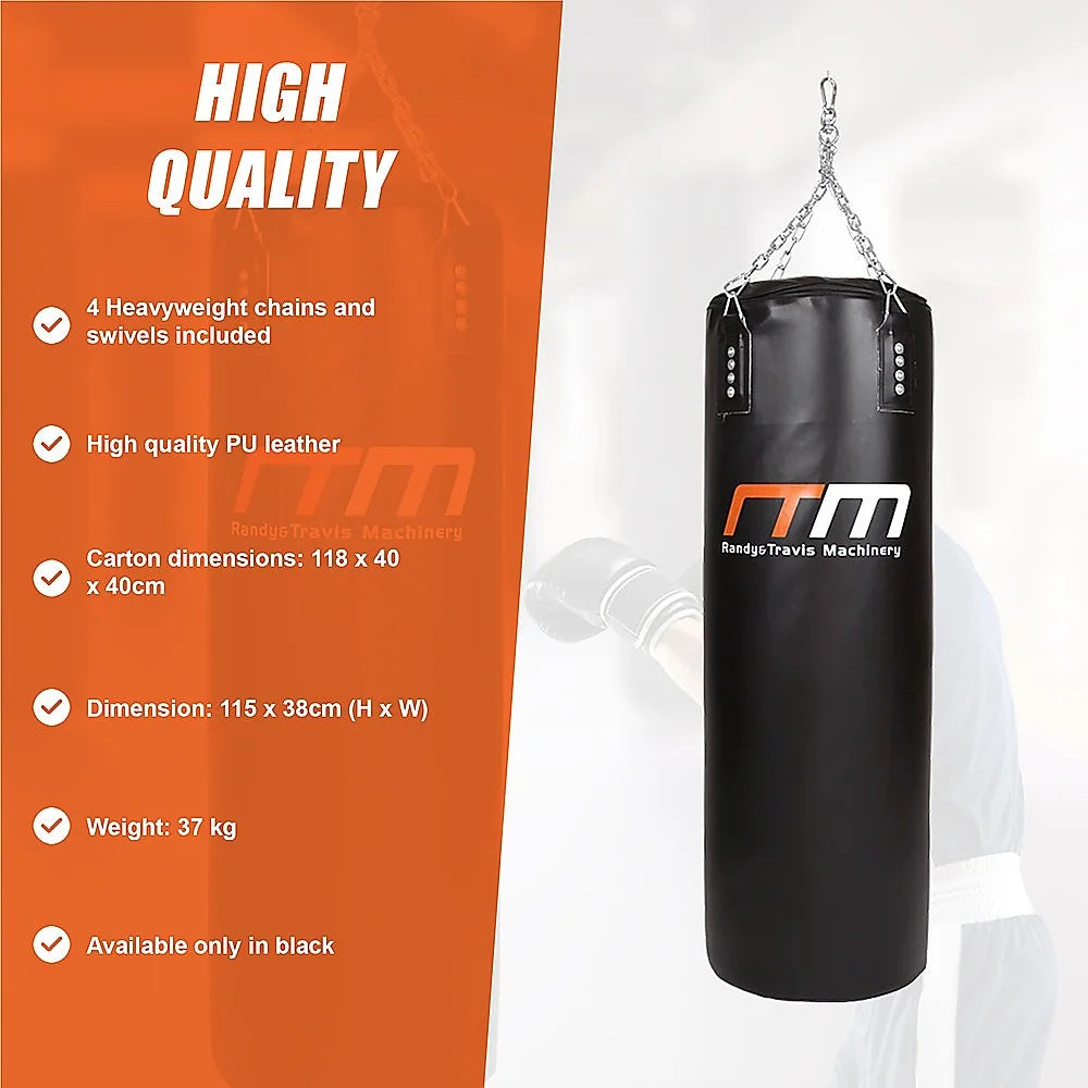 Boxing Punching Bag 37kg Heavy Duty Filled - Sports &
