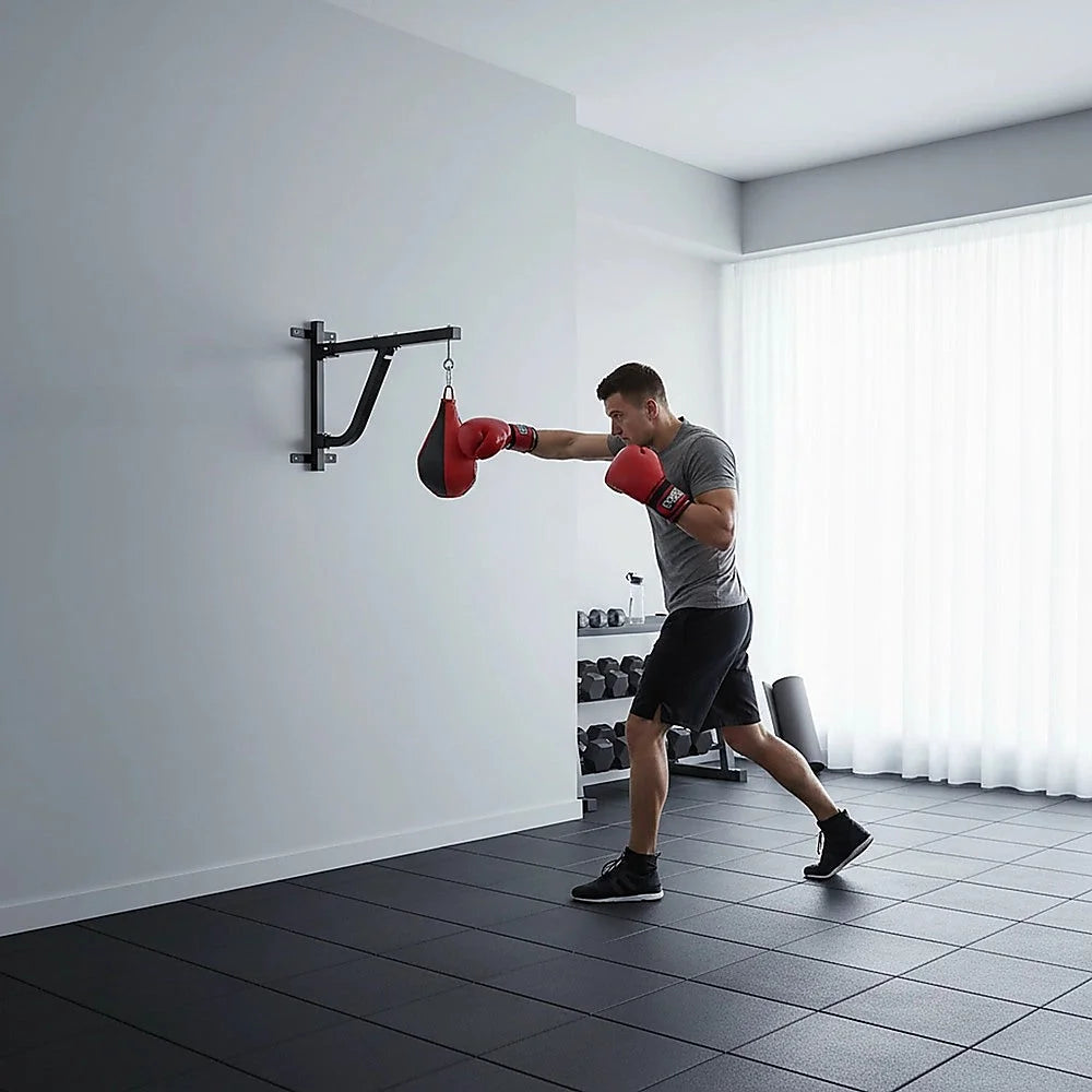 Boxing Punching Bag Wall Pivot Rack - Fitness Accessories