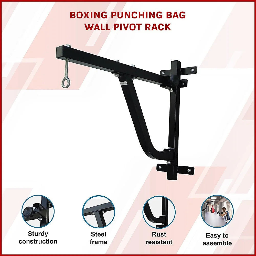 Boxing Punching Bag Wall Pivot Rack - Fitness Accessories