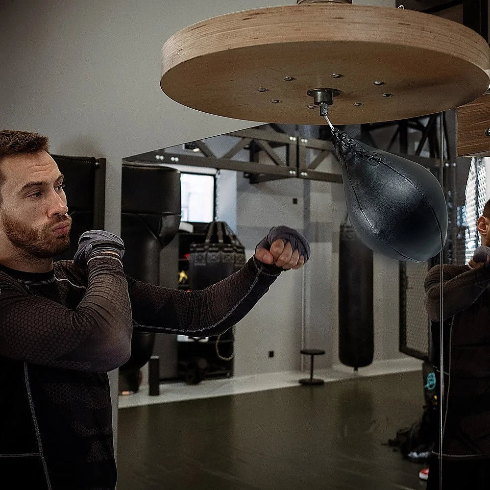 Boxing Speed Bag Cowhide Leather MMA Punching Focus Bag