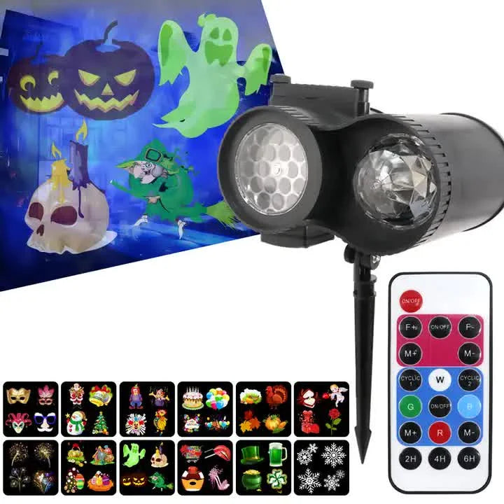 Bracket Outdoor Waterproof Lawn Dual-Tube Projection Light