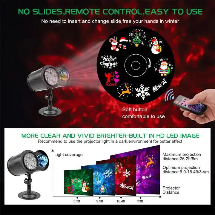 Bracket Outdoor Waterproof Lawn Dual-Tube Projection Light