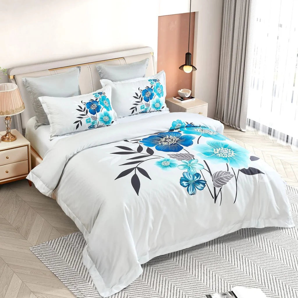 Braithe Floral Quilt Cover Set - Super King Size - Home &