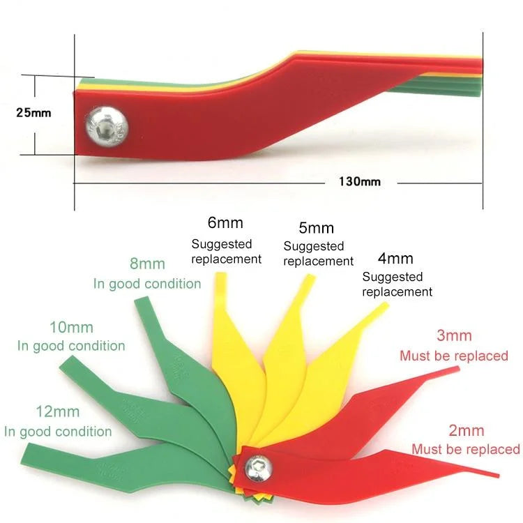 Brake Pad Thickness Gauge for Car - Scale Ruler - Tools >
