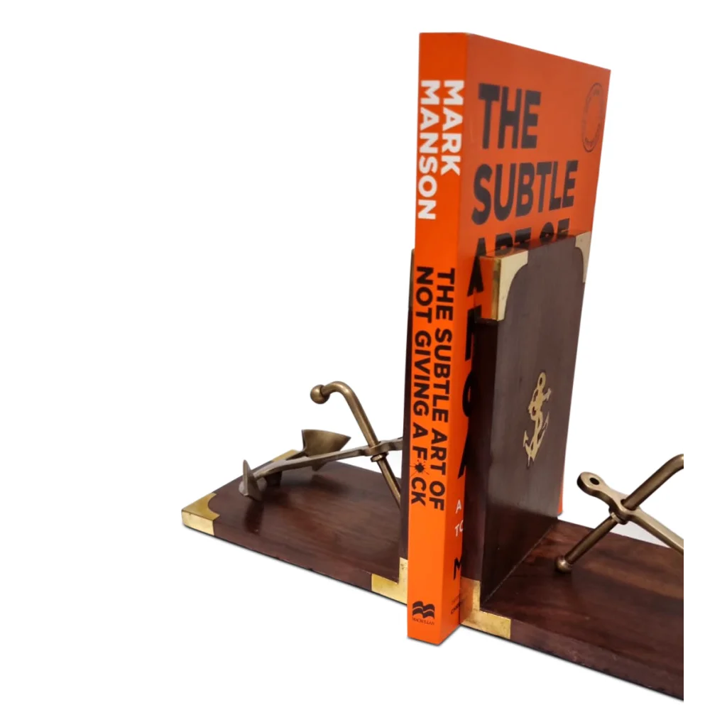 Brass Bookend - Anchor - Home & Garden