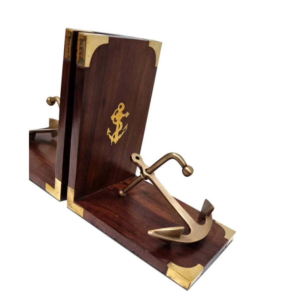 Brass Bookend - Anchor - Home & Garden