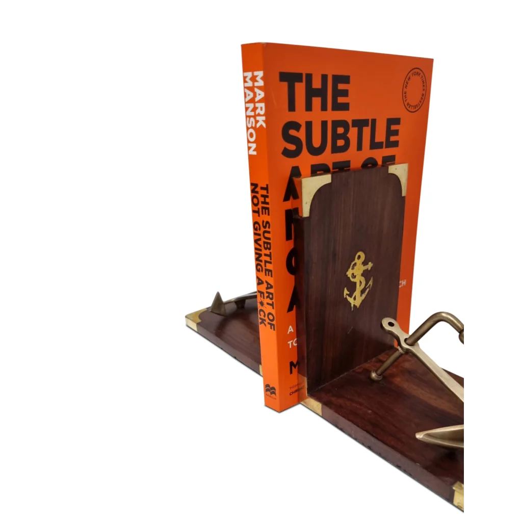 Brass Bookend - Anchor - Home & Garden