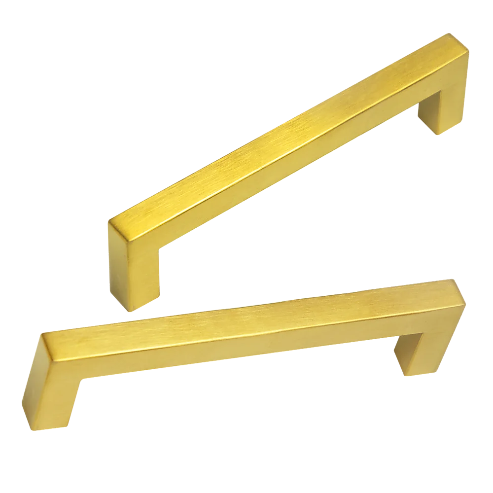 Brass Drawer Pulls Set of 15 Brushed Kitchen Cabinet
