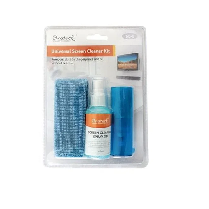 Brateck 3-in-1 Screen Cleaner Kit - 60ml Cleaner 200x200mm