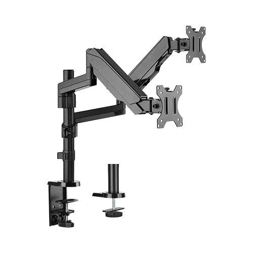 Brateck Dual Monitor Arm - Gas Spring Independent Arms Full
