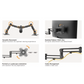 Brateck Dual Monitor Premium Articulating Aluminum Monitor