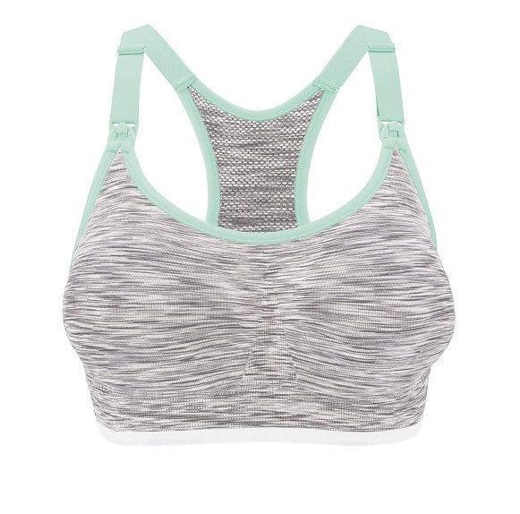 Bravado Seamless Rhythm Nursing Bra White Grey Spacedye M