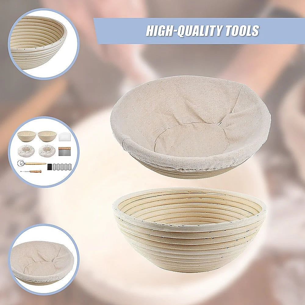 Bread Proofing Set 2 x 9’’ - Sourdough Bread Making Kit