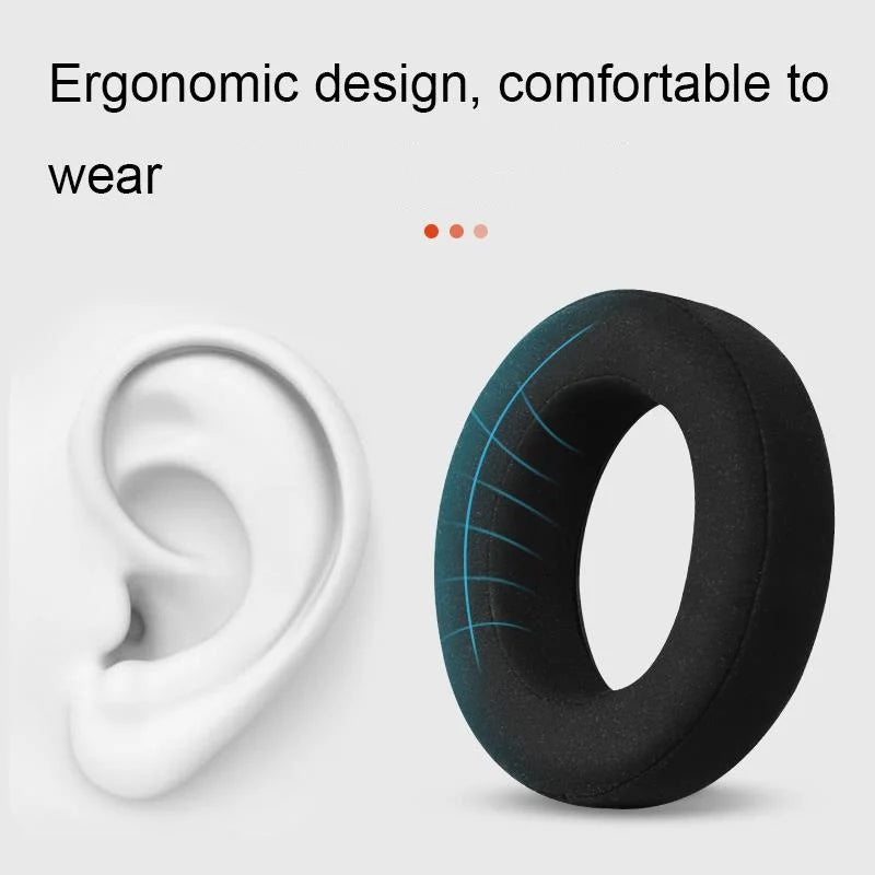 Breathable Leather Headset Cover For Focal Clear Mg Pro - Black Lambskin 2 Pack-1915197161209991172