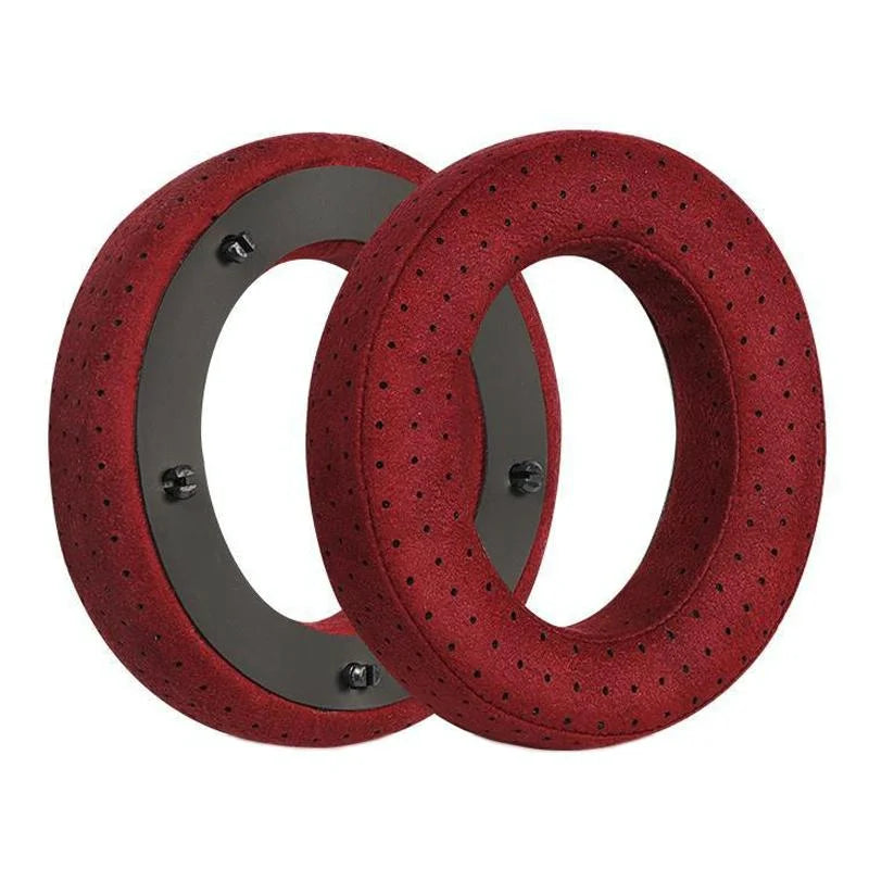 Breathable Leather Headset Cover For Focal Clear Mg Pro - Red Fiber 2 Pack-1922443407565918208