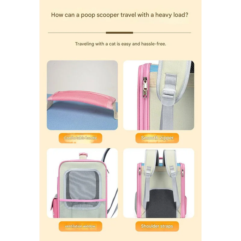 Breathable Pet Carrier Backpack - Large Capacity Multiple