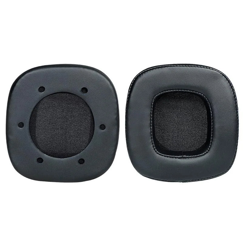 Breathable Sponge Headphone Covers - Black Leather 1 Pair-1915197980349173765