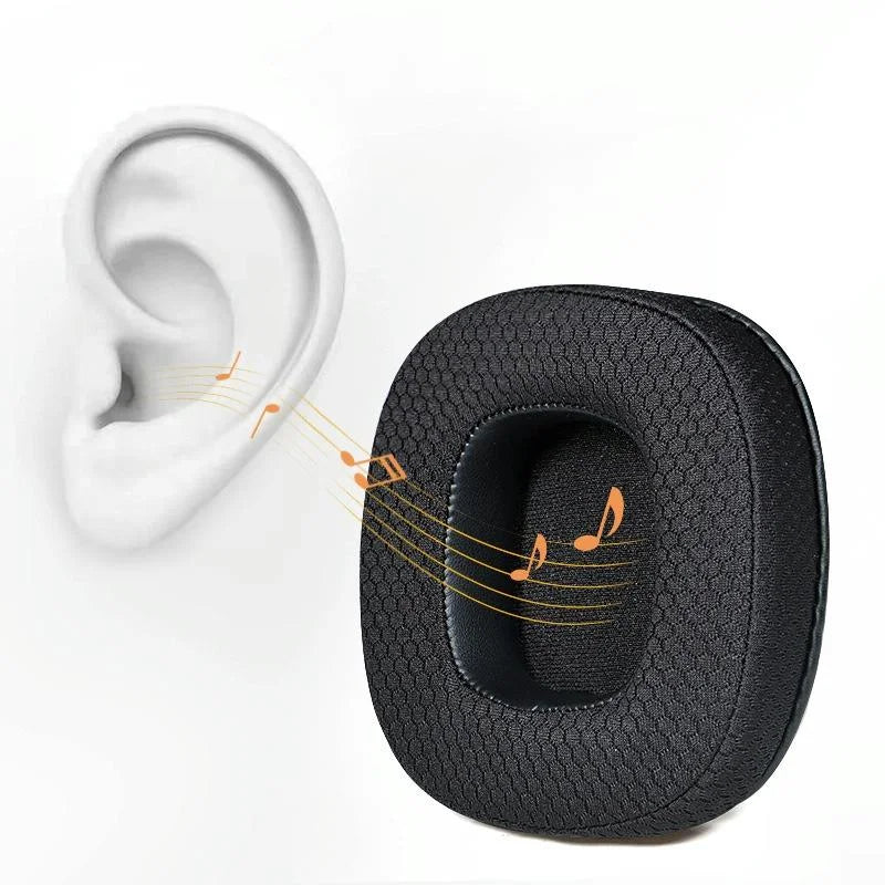 Breathable Sponge Headphone Covers - Pink Leather 1 Pair-1915197635522859012