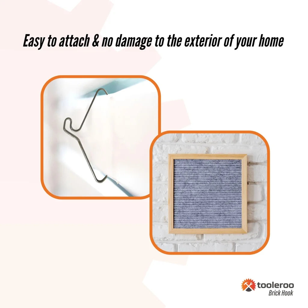 Brick Hooks 5 Pack 76mm (3’’) Wall Clips Hangers