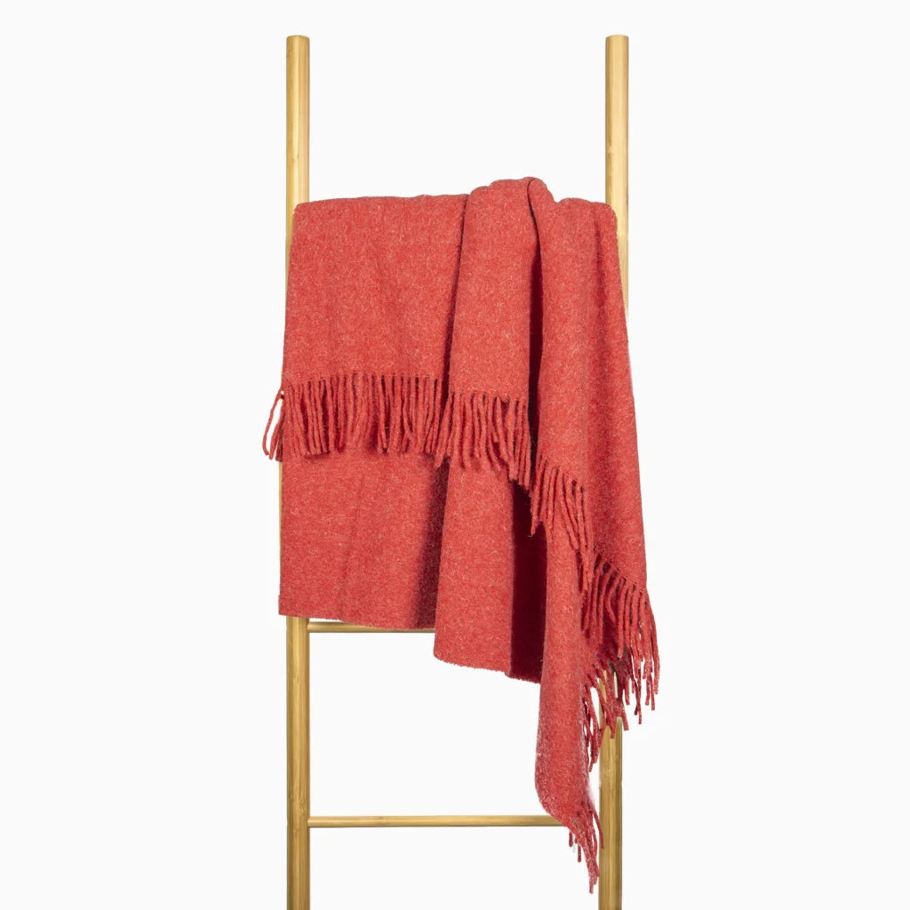 Brighton Throw 100% NZ Wool - Cherry - Home & Garden