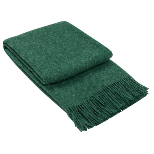Brighton Throw - 100% NZ Wool - Emerald - Decor