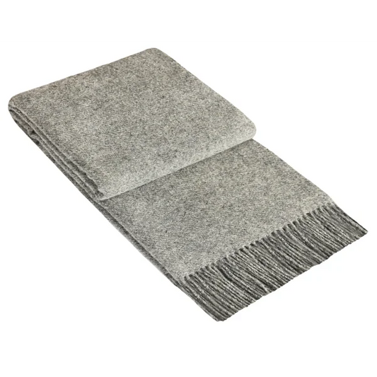 Brighton Throw - 100% NZ Wool - Grey - Decor