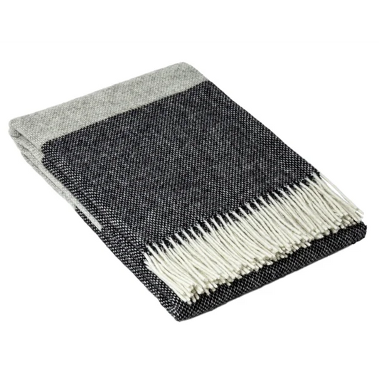 Brighton Throw - 100% NZ Wool - Monochrome - Decor